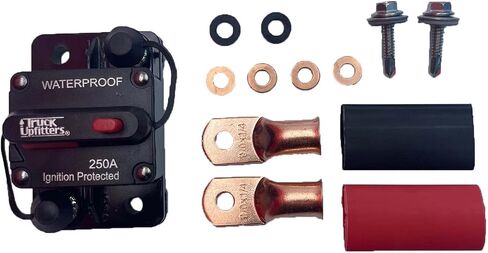 Truck Upfitters Surface Mounted 100A Circuit Breaker (12V-48V, 100 Amp) for DC Automotive and Marine/Boat use: Main Power Breaker, Audio, Winches, Solar, Lighting, Electric Motors & Other Accessories. in Saudi Arabia
