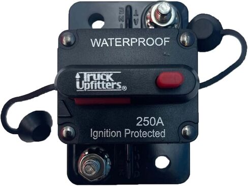 Truck Upfitters Surface Mounted 100A Circuit Breaker (12V-48V, 100 Amp) for DC Automotive and Marine/Boat use: Main Power Breaker, Audio, Winches, Solar, Lighting, Electric Motors & Other Accessories. in Saudi Arabia