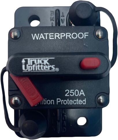 Truck Upfitters Surface Mounted 100A Circuit Breaker (12V-48V, 100 Amp) for DC Automotive and Marine/Boat use: Main Power Breaker, Audio, Winches, Solar, Lighting, Electric Motors & Other Accessories. in Saudi Arabia
