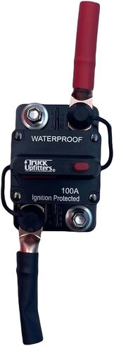 Truck Upfitters Surface Mounted 100A Circuit Breaker (12V-48V, 100 Amp) for DC Automotive and Marine/Boat use: Main Power Breaker, Audio, Winches, Solar, Lighting, Electric Motors & Other Accessories. in Saudi Arabia