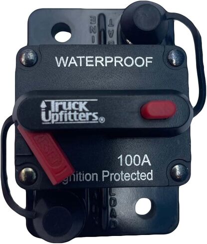 Truck Upfitters Surface Mounted 100A Circuit Breaker (12V-48V, 100 Amp) for DC Automotive and Marine/Boat use: Main Power Breaker, Audio, Winches, Solar, Lighting, Electric Motors & Other Accessories. in Saudi Arabia