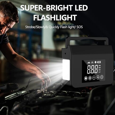 Portable Car Jump Starter with Air Compressor, Capapro 150PSI 4000A Fast Battery Jump Starter Charger with Digital Tire Inflator, Pack with Type-C Quick Charge in Kuwait