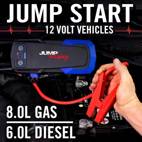Clore Automotive JNC345 Jump-N-Carry 12 Volt Lithium Jump Starter - 4000A, 550 Start Assist Amp for up to 10-Liter Gasoline and 10-Liter Diesel Engines in Saudi Arabia