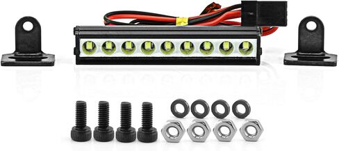 RC Light Bar Led Lights inch Metal Roof Lamp Super Bright Light Kit for TRX4 Traxxas SCX10 90046 D90 Axial RGT R96 1/8,1/10/,1/12,1/16,1/18 RC Crawler Car (53mm) in Saudi Arabia
