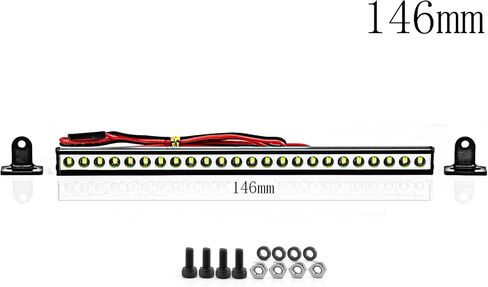 RC Light Bar Led Lights inch Metal Roof Lamp Super Bright Light Kit for TRX4 Traxxas SCX10 90046 D90 Axial RGT R96 1/8,1/10/,1/12,1/16,1/18 RC Crawler Car (53mm) in Saudi Arabia