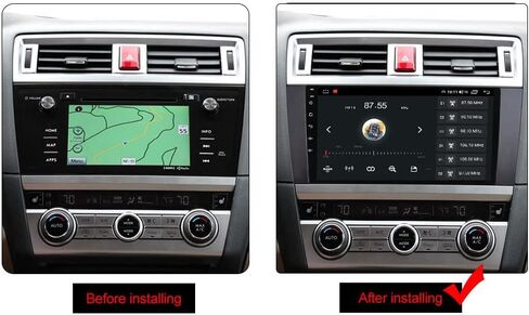MekedeTech Android Car Stereo GPS Navigation for Subaru Outback Legacy 2015-2018 Head Unit، دقة 1280 * 720 9 بوصة تعمل باللمس مع 4G LTE Wireless CarPlay/Android Auto، 8 core 2+32G in Kuwait