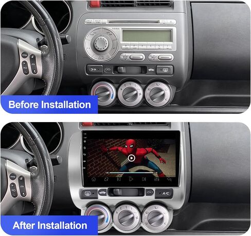 2+32G Android 12 Double Din Car Stereo for Honda Fit 2004-2007 with 9 Inch Touchscreen Radio Built-in Bluetooth 5.4/WiFi 6/Wireless Carplay/Android Auto/GPS/FM/AUX-in/SWC/Backup Camera in Saudi Arabia