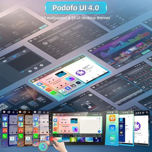 Podofo 4+64G 8-core راديو ستيريو للسيارة Ford Escape Kuga 2013-2019 مع CarPlay اللاسلكي Android Auto 9 بوصة شاشة تعمل باللمس صوت بلوتوث مع نظام تحديد المواقع العالمي للملاحة مرآة رابط WiFi EQ RDS Hi-Fi كاميرا احتياطية in Saudi Arabia