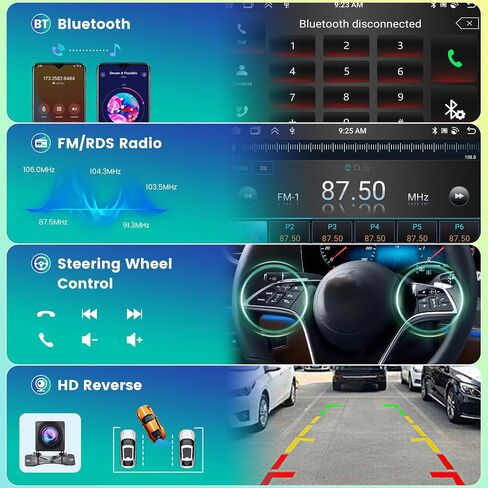 8 Core Android 13 Car Radio for Toyota Sienna 2010-2014 - Wireless Carplay & Android Auto - 9 Inch IPS Touch Screen with DSP/WiFi/GPS/SWC + AHD Rear View Camera & MIC, 4 + 64G in Saudi Arabia