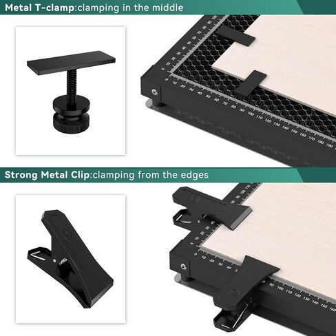 طاولة عمل على شكل قرص العسل من SCULPFUN مقاس 850 مم × 850 مم (33.5 × 33.5 بوصة)، سرير قطع لآلة القطع والنقش بثاني أكسيد الكربون أو الصمام الثنائي، وملحقات النقش in Kuwait