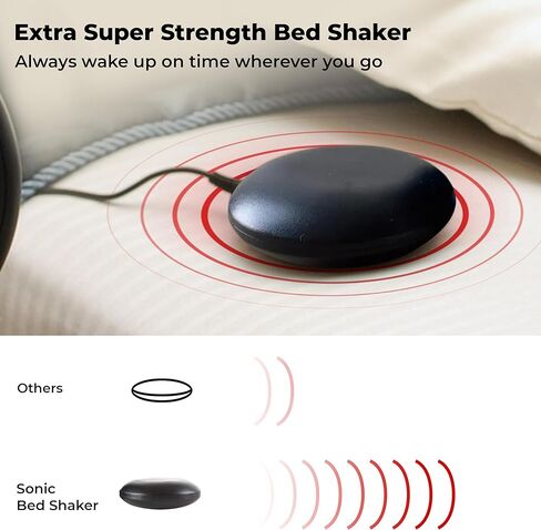 تنبيه سونيك منبه رقمي صغير مع بطارية احتياطية، قيلولة بعد الظهر، خافت سطوع كامل النطاق، ساعة مدمجة تعمل بمنفذ لغرف النوم، المكتب، بجانب السرير، سهلة التشغيل (أسود) in Kuwait