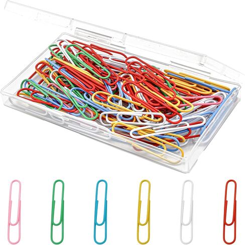Paper Clips, Paperclips, Paper Clip, Medium Paper Clip, Paperclip, Colored Paper Clips, Paper Clips Assorted Aizes, 1.6 Inch Mustic Metal Paper Clips Office Supplies Home Office Bookmark - 100 PCS in Kuwait