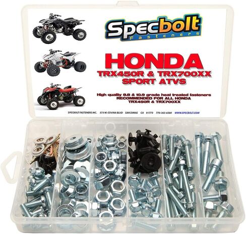 مجموعة مسامير 120 قطعة من العلامة التجارية Specbolt للصيانة والترميم. السحابات تناسب: Honda TRX450R TRX450ER & TRX700XX ATV Quad in Saudi Arabia