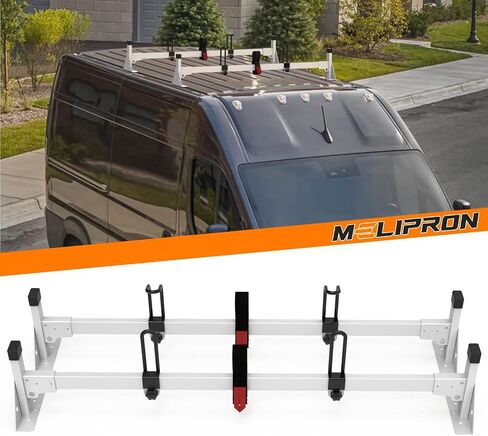 Van Roof Ladder Rack Compatible with RAM ProMaster City 2015-On 2 Crossbars in Saudi Arabia