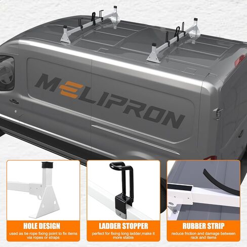 Van Roof Ladder Rack Compatible with RAM ProMaster City 2015-On 2 Crossbars in Saudi Arabia