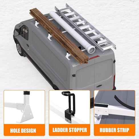 Van Roof Ladder Rack Compatible with RAM ProMaster City 2015-On 2 Crossbars in Saudi Arabia