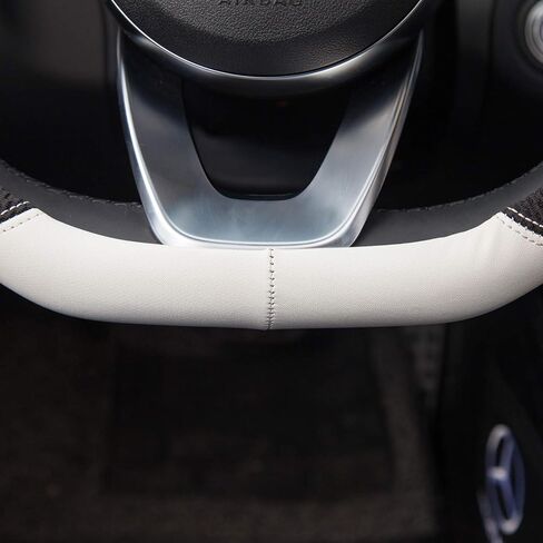 Universal Car Steering Wheel Cover Microfiber Leather Viscose Multi-Element Stitching (Black&Pink, D) in Saudi Arabia