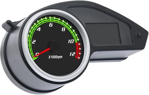 عداد سرعة الدراجة النارية KAOLALI مقياس سرعة الدوران LCD للدراجات النارية تعديل عداد السرعة الرقمي عداد المسافات Tacho متر للبرازيل 250 RPS Hawk 250 in Kuwait