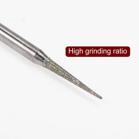 30pcs Diamond Grinding Burrs Carving Bits 2mm Pointed Type Head Mounted Point 1/8 Shank for Rotary Tool in Saudi Arabia