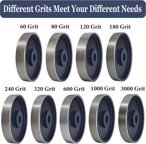 Diamond Lapidary Jewelry Grinding Wheel, Dia 6" x 1" Wide 1" Arbor Hole, 80 Grit Diamond Grinding Wheel for Gem Stone Granite Glass Ceramics Marble Jade in Saudi Arabia