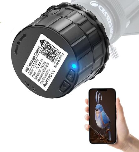 كاميرا عينية إلكترونية WiFi: كاميرا تلسكوب رقمية بدقة 4 ميجابكسل للتلسكوب البصري والمجهر، وكاميرا نطاق تحديد للتصوير الفلكي، ومشاهدة الكواكب والطيور in Kuwait