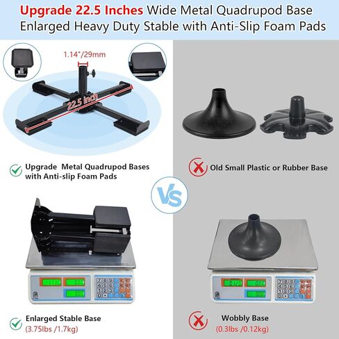 Boat Cover Support Poles 2 Pack, Aluminum Boat Cover Poles Adjustable 16"-58", Telescopic Boat Cover Support System 4-Stage Extension with Metal Quadrupod Base for Pontoon and Jon Boat(Black) in Saudi Arabia