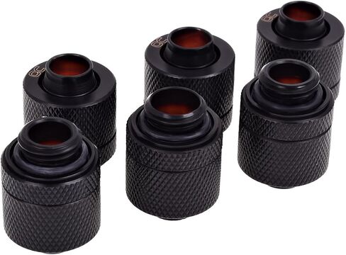 تركيبات الضغط Alphacool 17387 HF 13/10 G1/4 - تركيبات تبريد المياه ذات السداسية السوداء العميقة in Kuwait