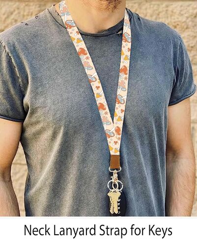 Lanyards for Keys, Durable Keychain Long Lanyard for Women Men, Cute Neck Lanyard for ID Badges Holder, Wallets, key in Kuwait