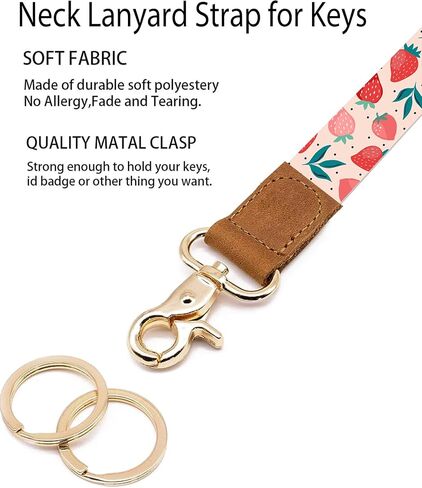 Lanyards for Keys, Durable Keychain Long Lanyard for Women Men, Cute Neck Lanyard for ID Badges Holder, Wallets, key in Kuwait