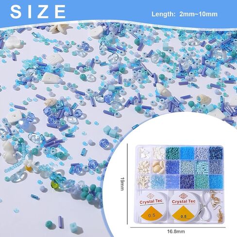 Beach Beads for Bracelets Making Kit -5300Pcs Pony Beads for Jewelry Making,with Charm Seashells and Crystal Beads for Making Friendship Bracelet Necklace and Earring Gifts for Woman (Off white) in Saudi Arabia