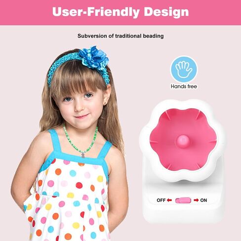 طقم دوار الخرز الطيني الكهربائي - آلة خيط الخرز الأوتوماتيكية مع إبرتين لصنع المجوهرات - خرز الخصر والأساور والقلائد أداة DIY بدون جهد in Kuwait