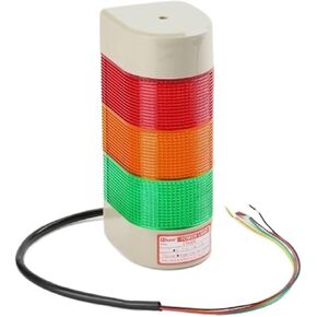 1pcs Wall Mounted Stack Light 1 2 3 4 5 Layer Industrial Signal Tower Lamp 12V 24V Steady Flashing Alarm Caution Light(3Layer No Buzzer_110V) in Kuwait