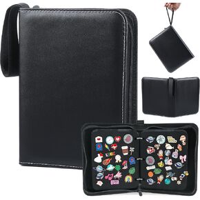Pin Bag Case for Trading: 6 Page Pink Leather Pins Display Books Holder for Enamel Pins Sports Lapel Collector - Portable Pin Storage Zipper Organizer for Travel Exhibition in Saudi Arabia