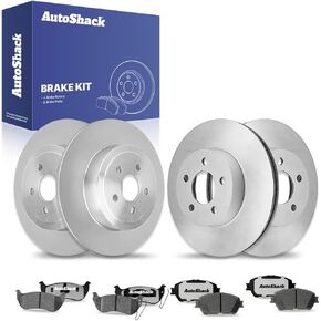 AutoShack Front & Rear Brake Rotors Ceramic Brake Pads | Replacement For 2003-2007 Jeep Liberty 2.4L 2.8L 3.7L V6 4WD RWD | 12-PC Brake Kit in Kuwait