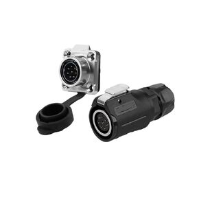 LP-16 شفة شبه معدنية عكسية 2-9 أساسية إشارة طاقة دائرية موصل طيران مقاوم للماء مع غطاء غبار (3 كور) in Kuwait