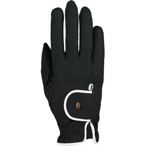 Roeckl - ladies contrast riding gloves LONA, mocca-gold, 7.5 in Kuwait