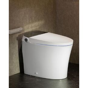 مرحاض كانيست الذكي، مرحاض ذكي مع بيديت مدمج، ارتفاع مريح ADA، تحكم ذكي في درجة الحرارة، تشغيل مستشعر القدم، ماء دافئ، مقعد ساخن، مجفف هواء، شاشة رقمية (TC-100GE) in Kuwait