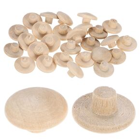 M METERXITY 25-Pack Wood Plugs for Screw Holes, 40 x 30mm Beech Button Wood Top Plugs for Furniture/Stair/Chair/Craft, Flat Head Decorative Wooden Cover in Kuwait