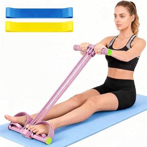 Pedal Resistance Band with Handle,Upgrade 6-Tube Detachable Yoga Bands,Multi-Functional Resistance Band Fitness Equipment, for Full Body Stretching, Shaping and Fat Reduction Training in Kuwait