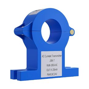 JXK-7 AC DC Current Transmitter Sensor, 0-100A Input, 4-20mA Output, DC24V Power, 0.1% Accuracy, Split Core Hall Effect Transducer (Hole Diameter 25mm AC0-100A Input DC24V 4-20mA Output) in Kuwait