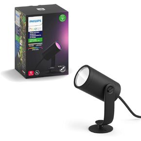 مصباح كشاف LED ذكي خارجي من Philips Hue Lily - أجواء بيضاء وملونة - إضاءة طبيعية منخفضة الجهد - حزمة واحدة - يتطلب جسرًا ومصدر طاقة - التحكم بالتطبيق والصوت - مقاوم للطقس in Kuwait