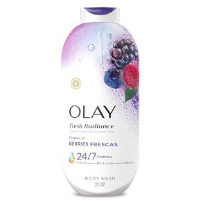 Olay Body Wash for Women, Fresh Radiance, Refreshing & Renewing, Made with Plant Based Cleansers, B3 Botanical Complex, For All Skin Types, Birch Water & Lavender Scent, 22 fl oz (Pack of 4) in Kuwait