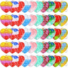 24 PCS Christmas Mini Pop Keychains with 6 Popular Xmas Designs & 10 Festive Greeting Cards, Stress Relief Sensory Toy Party Favors for Kids, Classroom Gifts, Stocking Stuffers in Saudi Arabia