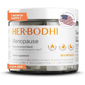 لها بودي مينو - التوازن الهرموني لانقطاع الطمث للنساء، مكمل هرمون الاستروجين الصويا الايسوفلافون لانقطاع الطمث للنساء، اشواغاندا، كوهوش الأسود الهبات الساخنة لتخفيف انقطاع الطمث، تخفيف التعرق الليلي 60 كبسولة in Kuwait
