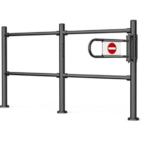 بوابة أمان معدنية تغلق تلقائيًا لعداد أمين الصندوق في السوبر ماركت - باب متأرجح في اتجاه واحد، مدخل زنبركي لمراكز التسوق والمستودعات (أسود 200 × 100 سم) in Kuwait