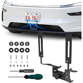 Tesla Cybertruck Front Lucky Plate Lister Lister Frracket Kit Mount Bracket 2024 2025 Tesla Cybertruck Accessories USA لم تقم بحفر أي مواد لاصقة مضادة للسرقة. in Kuwait