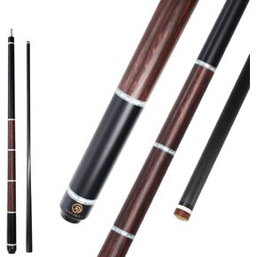 Carbon Fiber Pool Cue 58" with Pigskin Tip & Bakelite Ferrule, 2-Piece Low Deflection Billiard Cue Stick 19-20oz, Handmade for Pool/Black Eight & Nine Balls in Kuwait