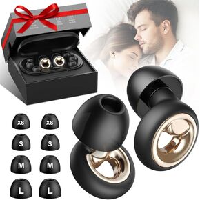 سدادات أذن للنوم، سدادات أذن عازلة للضوضاء 45 ديسيبل، سدادات أذن قابلة لإعادة الاستخدام لتقليل الضوضاء، الشخير، النوم الجانبي، سدادات أذن الحفلات الموسيقية، السفر بالطائرة، حماية السمع (أسود منتصف الليل) in Kuwait