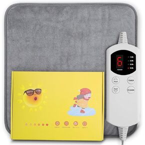 Heating Pad for Chair 18"x18" Small Seat Portable Electric Heated Pad for Back Pain Relief, Neck Pain Period Cramps Relief-6 Heat Settings, Washable Soft Flannel for Moist & Dry Heat in Kuwait