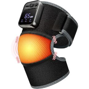 5000mAH Portable Knee Massager Brace with 6 Heat Levels and 3 Vibration Massage Mode - Cordless Heated Knee Massager Pad for Smooth Discomfort [2026 Upgraded] - Ideal Gift for Men & Women in Saudi Arabia